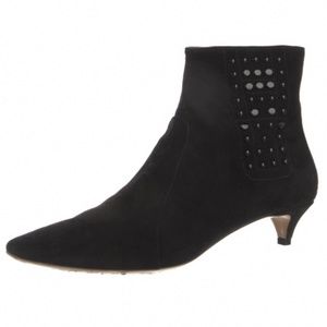 Tod's black suede leather booties size 37.5EU/7US with bag&box